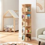 [en.casa] Drehbares B&uuml;cherregal f&uuml;r Kinder Chasek Spielzeugregal mit 5 Ebenen