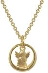 trendor Anh&auml;nger Taufring mit Engel Gold 333 mit goldplattierter Kette