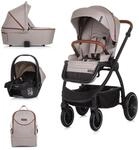 Chipolino Kombikinderwagen 3 in 1 Prestige Babywanne Rucksack i-Size Babyschale...
