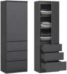 Kleiderschrank Garderobenschrank Mehrzweckschrank mit 3 Einlegeb&ouml;den & 3...