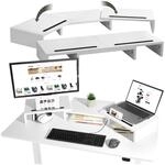 tectake&reg; Monitorst&auml;nder wei&szlig;, Monitor St&auml;nder, Monitor Erh&ouml;hung,