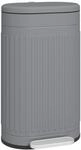 HOMCOM M&uuml;lleimer 30L Treteimer Abfalleimer Grau 36,5 x 31,2 x 60,8 cm