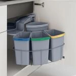 [en.casa] Einbau-M&uuml;lleimer K&uuml;che Kollby M&uuml;lltrennsystem 4fach f&uuml;r...