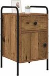 vidaXL Nachttisch Altholz 35 x 36,5 x 61 cm Holzwerkstoff