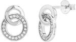 Tom Tailor Ohrstecker f&uuml;r Damen, Sterling Silber 925, mit Zirkonia, 13 mm,...