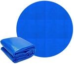 ECD Germany Pool Solarfolie rund &Oslash; 488 cm Blau, Pool Solarabdeckplane 400&micro;m,