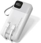 Powerbank 20.000 mAh Wei&szlig; &ndash; 22,5 W Schnelllade-Powerbank mit PD 20W,...