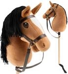 Bieco Hobby Horse Steckenpferd Fuchs - Gr&ouml;&szlig;e M, mit Trense | Abnehmbarer...