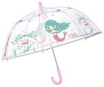 Cuatrogotas Glow in the Dark Kinderschirm Cool Kids MERMAID transparent, 42/8,