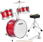 VEVOR Schlagzeug Set, 3-teilig, Drum Kit mit 35,6 cm Bassdrum, 25,4 cm Snare-Drum und