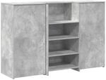 vidaXL Empfangstheke Betongrau 155x50x103,5 cm Holzwerkstoff, Empfangstresen,...