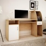 Home Collective Schreibtisch mit 2 Regalen, Computertisch 150 cm breit,