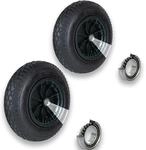 2x TRUTZHOLM Schubkarrenrad 390x110 mm 4.80/4.00-8 4PR Luftbereifung Ersatzrad...