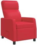 vidaXL Liegesessel Rot Kunstleder, Wohnzimmer, B&uuml;ro, moderner Relaxsessel,...