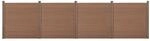 NEU.HOLZ WPC Gartenzaun mit Pfosten 183 x 705 cm Braun Sichtschutz Windschutz