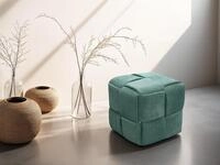 byLIVING Pouf URBAN, Cord dunkelgr&uuml;n, B 40, H 40, T 40 cm, Bodenkissen