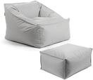 mokebo Gartensessel mit Pouf 'Der Sunnyboy' Made in Germany, Outdoor Sitzsack...