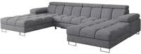 ALTDECOR Ecksofa mit Schlaffunktion U-Form COMA U2 345x203x79 - Grau