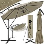 tillvex&reg; Sonnenschirm &Oslash; 300/350 cm Ampelschirm mit Abdeckung & Kurbel 