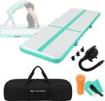 ECD Germany Aufblasbare Gymnastikmatte Turnmatte Airtrack 3m Mint-Gr&uuml;n, 10 cm...
