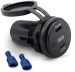 Offgridtec 120W Auto-Zwei-USB-C-Steckdose mit Klappdeckel IP65 (12V/24V)