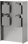Grafner Edelstahl Design Gartensteckdose mit 4 Steckdosen, IP44, eckig, KEIN...