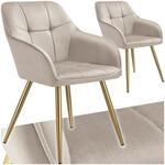 tectake&reg; Samt Stuhl, Esszimmerstuhl mit Stepp Samtstoff, K&uuml;chenst&uuml;hle modern,