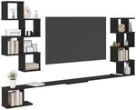 vidaXL Wandmontiertes TV-Regal Schwarze Eiche 160 x 15 x 94 cm