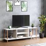 [en.casa] TV Schrank &AElig;r&oslash;sk&oslash;bing mit 2 Ablagef&auml;chern TV Bank 43 x 120 x 29 cm