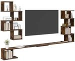 vidaXL Wandmontiertes TV-Regal Raucheiche 160 x 15 x 94 cm