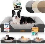ELONEO orthop&auml;disches Hundebett mittelgro&szlig;e Hunde - 90x68x18cm, Hundekorb mit