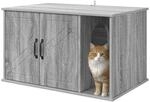 vidaXL Katzenhaus Sonoma-Grau 85 x 55 x 50,5 cm Holzwerkstoff