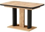 Vicco Esstisch Fenaro, Schwarz/Eiche, 120-160 x 80 cm