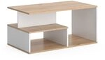 Vicco Couchtisch Hasso, Goldkraft Eiche/Wei&szlig;, 90 x 49.4 cm