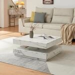 [en.casa] Couchtisch Florenz Wohnzimmertisch quadratisch 76 x 76 x 38 cm...