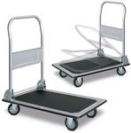 BRB 2X Plattformwagen mit Klappb&uuml;gel im Set, 1x LxBxH 730x470x820 mm + 1x LxBxH
