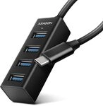 AXAGON Kompatibler HUE-M1C Superspeed USB-C Mini Hub, 4X USB 3.0-20cm, schwarz