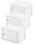 BRB 3x Ordner-Archivboxen, f&uuml;r je 7 Ordner (A4, breiter R&uuml;cken), inkl.