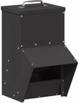 vidaXL H&uuml;hnerf&uuml;tterer Schwarz 20 x 25 x 35 cm Kaltgewalzter Stahl