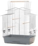 Ollesch XXL Vogelk&auml;fig Wellensittich Kanarien mit Freisitz 58,5 x 38 x 65cm
