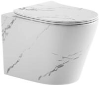 sanicomfort H&auml;nge WC Set Nakia &ndash; Sp&uuml;lrandloses, Hygienisches Wand-WC...