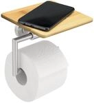 bremermann Bad-Serie Piazza Bambus- Toilettenpapierhalter mit Bambusablage 2in1,