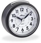 Atlanta Quarzwecker ohne Ticken Analog Licht Snooze Zahlen - 1584/4 (Anthrazit)