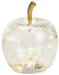 Wurm Dekoleuchte Apfel (XS) Glas, Apfel Lampe mit LED Lichterkette, Dekolampe,