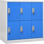 vidaXL 2X Schlie&szlig;fachschrank Spind Umkleideschrank Metallschrank Stahlschrank
