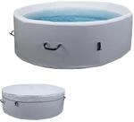 Mendler Whirlpool HWC-N97 rund &Oslash;180cm, grau-wei&szlig;