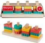 Fisher-Price Sortierspielzeug f&uuml;r Kleinkinder Formen-Stapelspielzeug aus Holz, 13