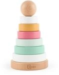 Bieco Baby Berry Stapelturm | Holz FSC&reg; | 19 cm | Steckspiel ab 1 Jahr | 8 tlg.