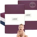 SCH&Ouml;NER WOHNEN 2er Set Spannbettlaken Babybett 70x140cm & 60x120cm -...