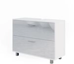 Vicco Waschbeckenunterschrank Ilias, Wei&szlig; Hochglanz, 80 x 60.8 cm
